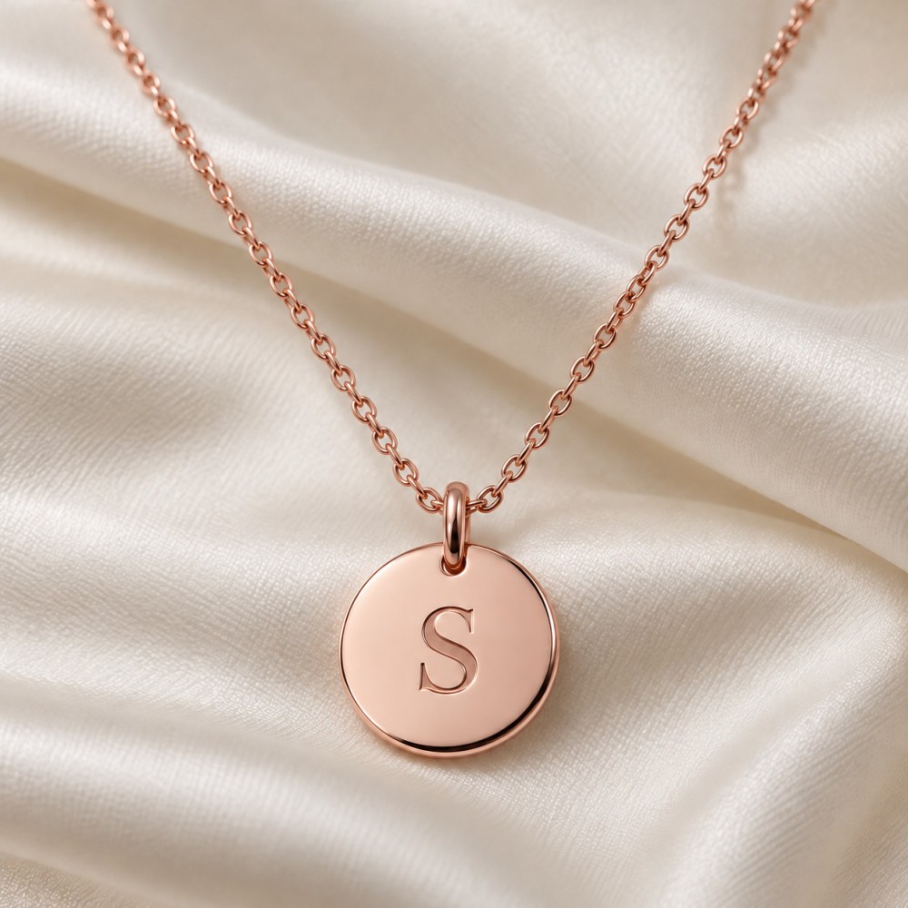 Initial Kişiye Özel Kolye — Rose Gold büyük görsel